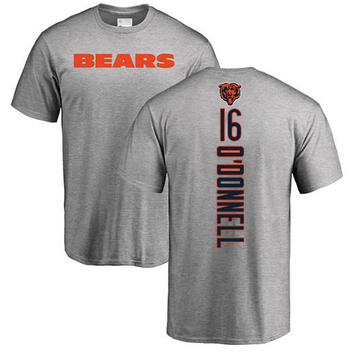Chicago Bears Men Ash Pat O Donnell Backer NFL Football #16 T Shirt